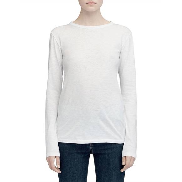 NEW RAG BONE women's the slub long sleeve crew neck cotton t - Main Image